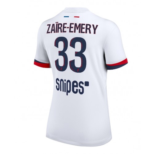 Lacne Ženy Futbalové dres Paris Saint-Germain Warren Zaire-Emery #33 2025-26 Krátky Rukáv - Preč Lacne Ženy Futbalové dres Paris Saint-Germain Warren Zaire-Emery #33 2025-26 Krátky Rukáv - Preč